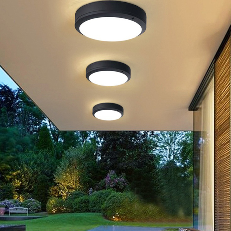 Lámpara de Techo LED Impermeable de Aluminio y PC para Pasillo y Balcón