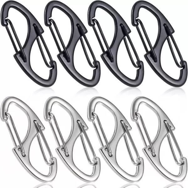 Zipper Clip Anti-Theft Device, S-Shaped Keychain, Suitable for Backpacks, Luggage, Travel, and Camping