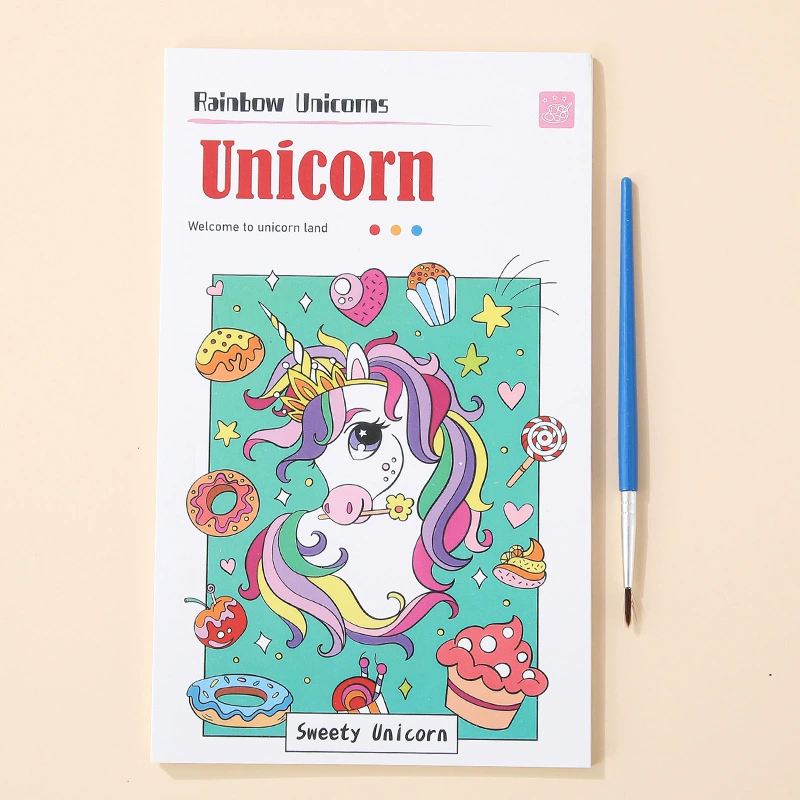 Детская книга с иллюстрациями, акварель, красочный набор, гуашь, для импорта, раннее образование, граффити