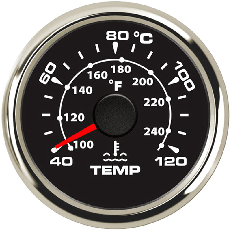 ELING – 52mm Pointer automobile instrument - silver-edge-black-background-pointer-1