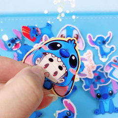 可愛史迪仔亞克力胸針學生徽章diy創意卡通貼片少女心包包小配飾