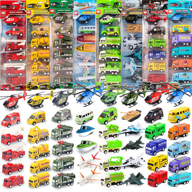 Children's sliding back car suit fire engineering military car model small gift toy manufacturers wholesale