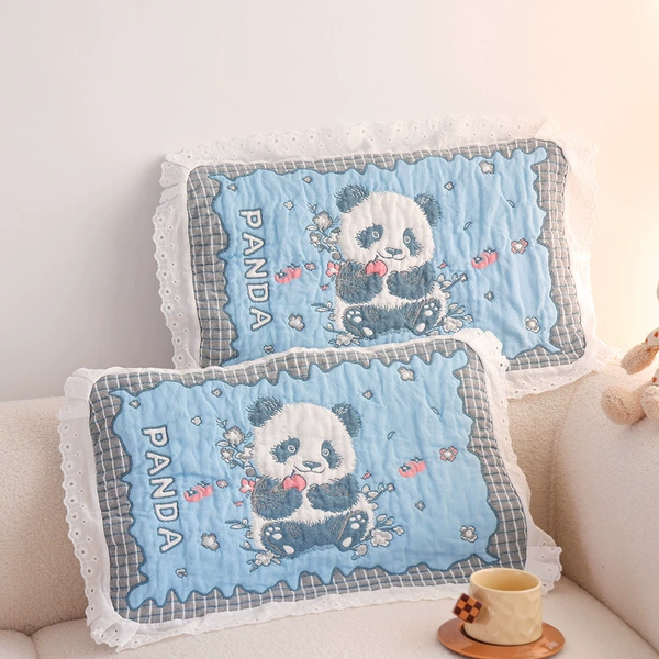 Blue Panda Shishi Ruyi Pair