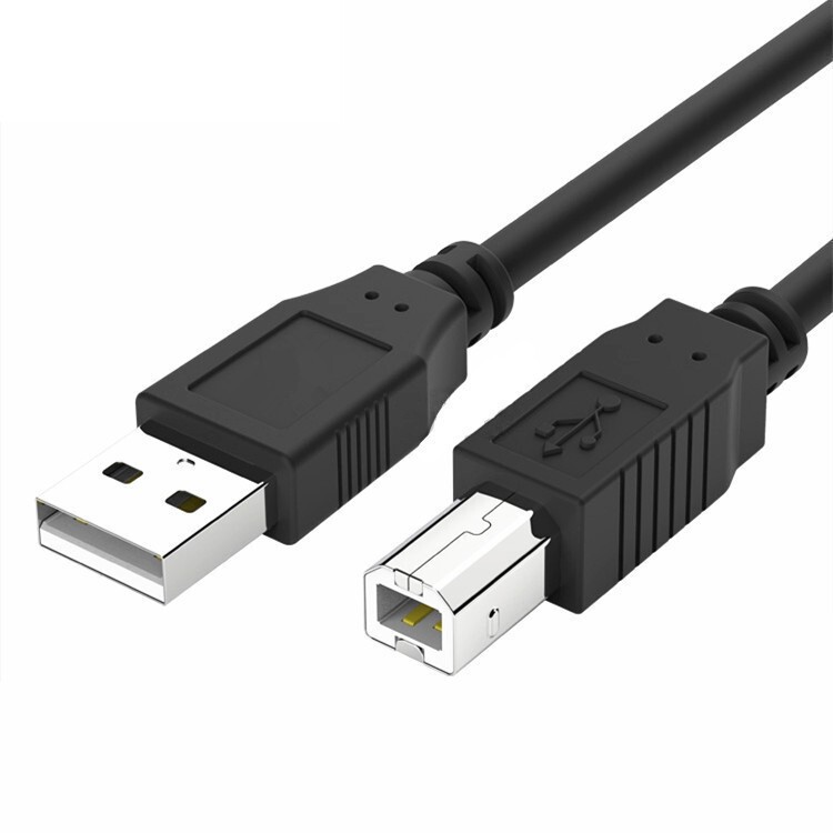 卸売黒色USB印刷ケーブル 1.5m対10m コンピューター印刷データケーブル コンピューター接続ケーブル A-B角型ポート|undefined