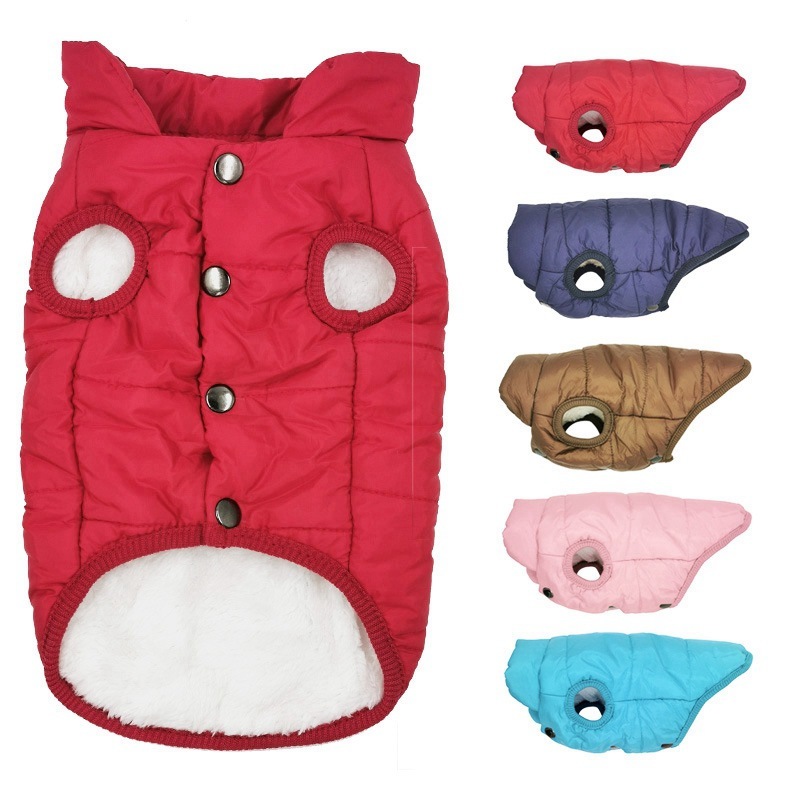 Pet Dog Clothes, Cotton-Padded Jackets, Small and Medium-Sized Dogs, Golden Retriever Teddy Clothes, Jackets, Vests, Vests
