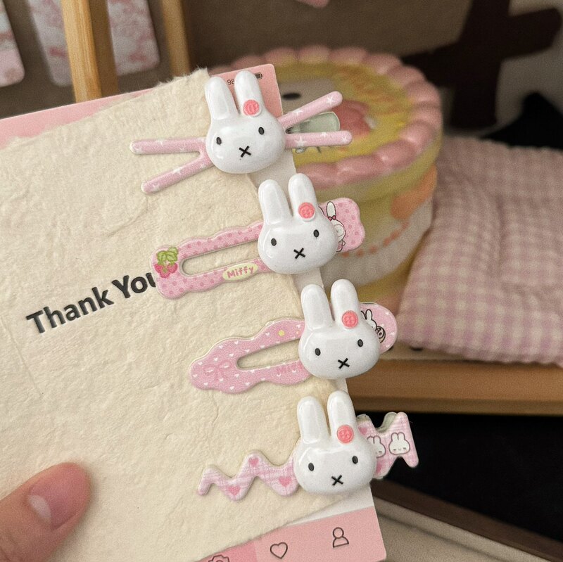 Pink Rabbit Cloud Wave Hair Clip Cartoon Cute Sweet Girl Duckbill Clip Hairpin Hair Accessories Wholesale Clip Pink Rabbit Cloud Wave Hair Clip Cartoon Cute Sweet Girl Duckbill Clip Hairpin Hair Accessories Wholesale Clip
