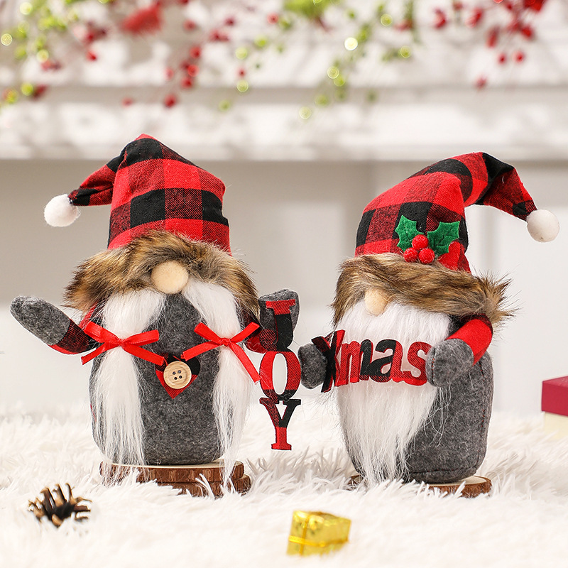 Decoraciones de Navidad muñecas enanas muñecas sin cara Rudolph enanos nórdicos muñecas de peluche elfo de Navidad