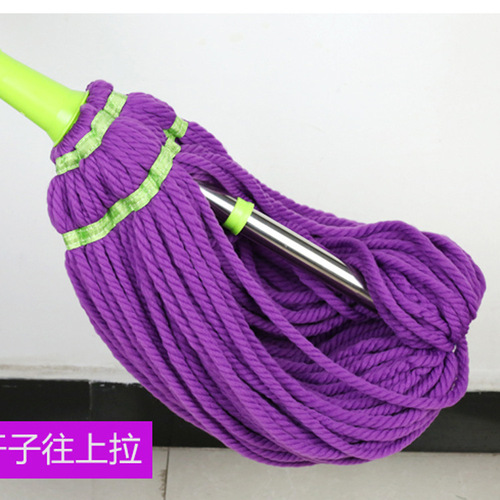UMC7 wholesale self-wringing mop household hand-washable lazy cotton thread mop absorbent old-fashioned self-wringing water mop clean