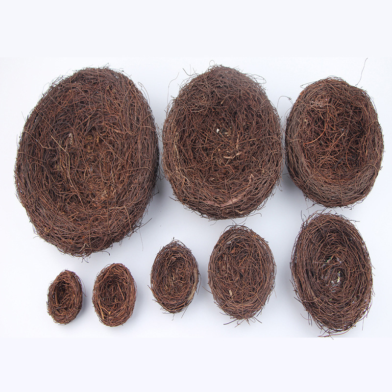 Artificial straw nest wholesale garden decoration handmade rattan bird's nest thickened toad rattan woven bird's nest