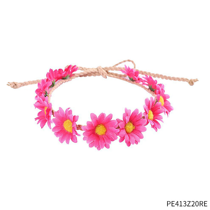 Accesorios de vestir hippies de la década de 1960, diadema de girasol, gafas redondas, conjunto de aretes de collar de talismán de paz