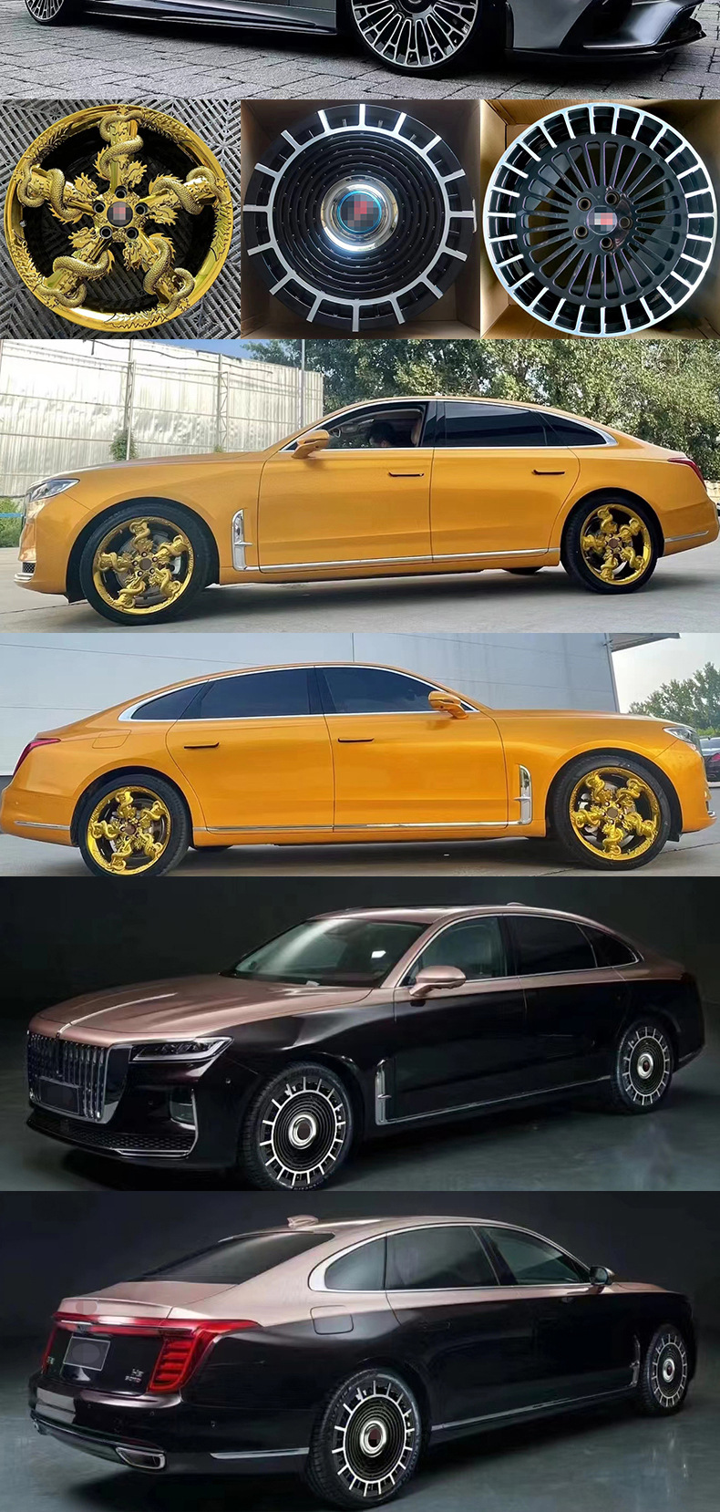 Suitable for Hongqi H9 Wheels 18inch 19inch Hongqi H9h7h5 HQ9 HS5 HS7 Suspended Pancakes Modified Wheels