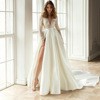 2025 lentejuelas de encaje Amazon nuevo elegante vestido de longitud media de cintura media simple vestido de noche blanco con cuello en v