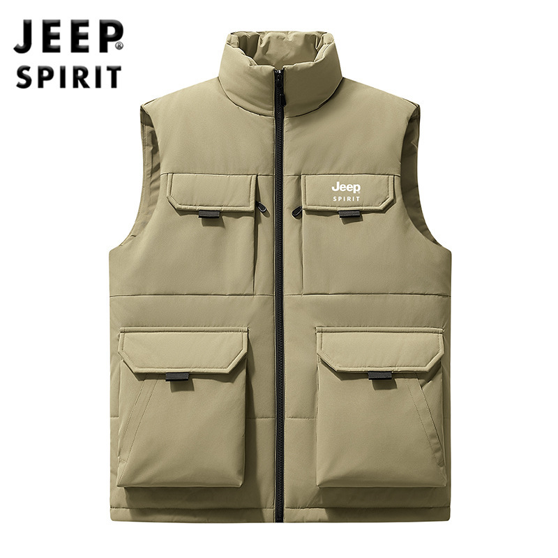 JEEP吉普2025秋冬马甲男立领休闲坎肩大码宽松加绒加厚马甲99666|undefined