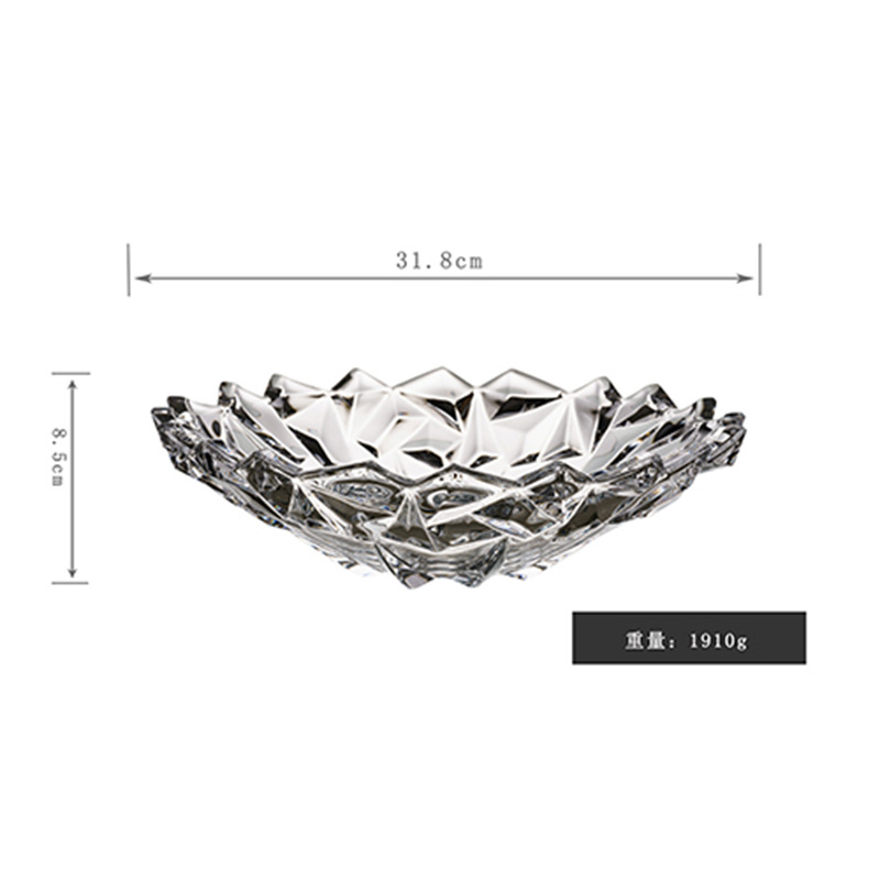 Bandeja de cristal grande de estilo nórdico para frutas y aperitivos, para uso doméstico en la sala de estar, bandeja para frutas, bandeja para dulces, bandeja creativa para frutas y verduras. image 14