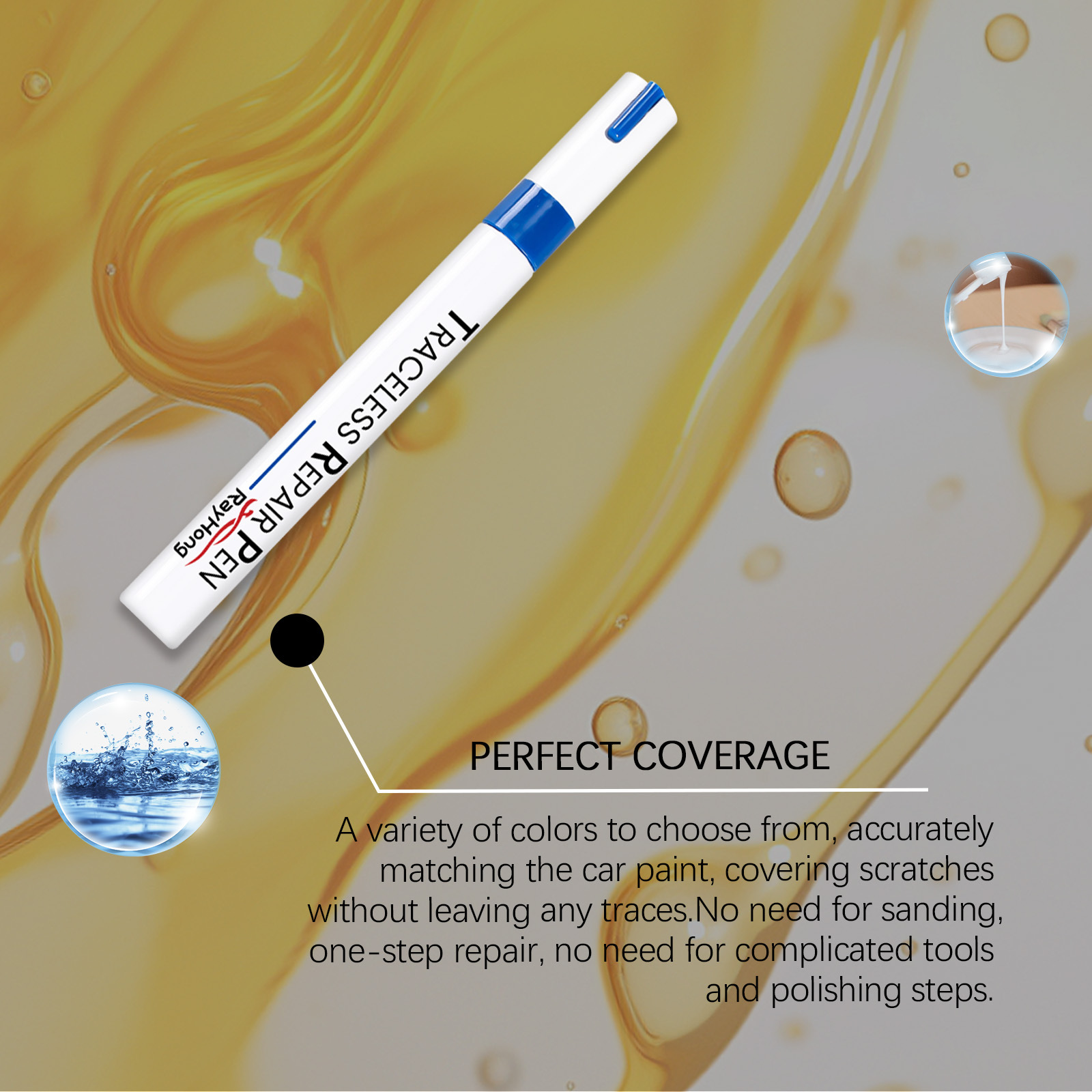 Rayhong car touch-up paint pen, for repairing car paint scratches and maintaining car color