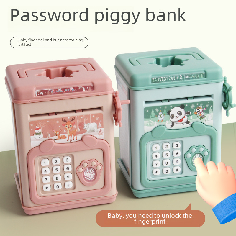 Large Capacity Child Savings Bank Only Income No Outcome Password Fingerprint Sensing Kindergarten Gift Wholesale