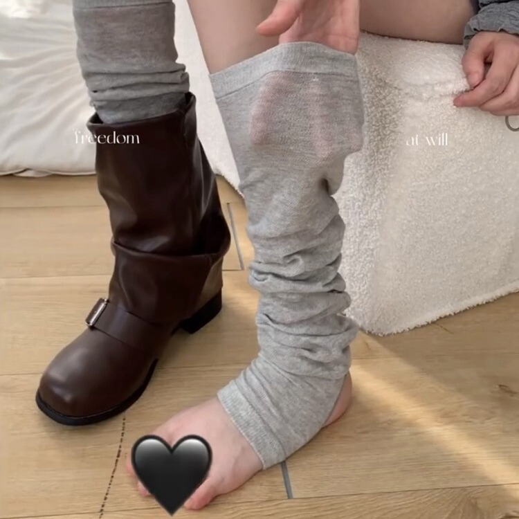Summer Thin Footless Socks, Slouch Socks, Dual-Wear Lazy Style Leg Warmers, Versatile College Style Breathable Socks for Women