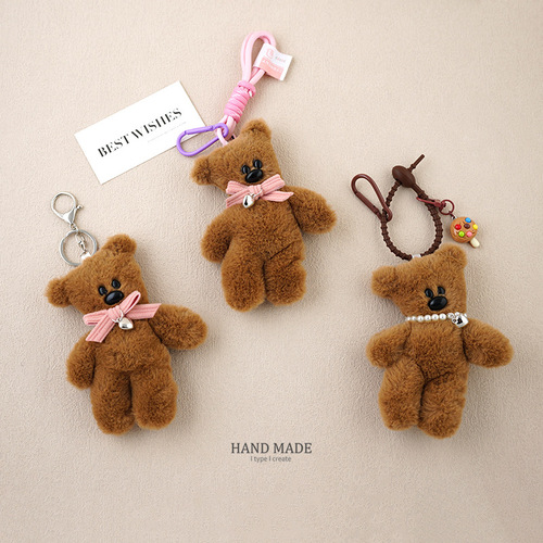 Little Red Book Club Squeaky Teddy Bear Pacha Dog Doll Plush Mr. Bean Bear Schoolbag Car Pendant