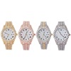 Fashionable steel belt, diamond quartz swiss watch, city style, simple and elegant design, diamond encrusted, wholesale