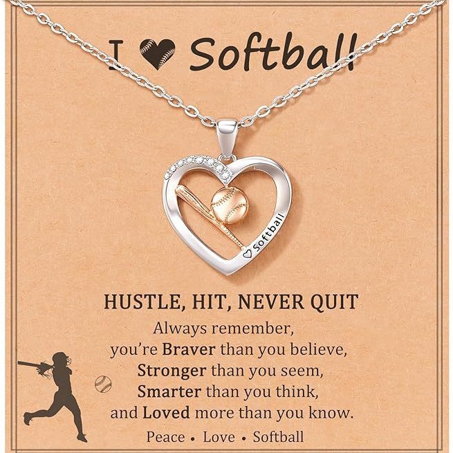 2025 latest sports volleyball/softball/basketball/baseball necklace gift for teenagers,