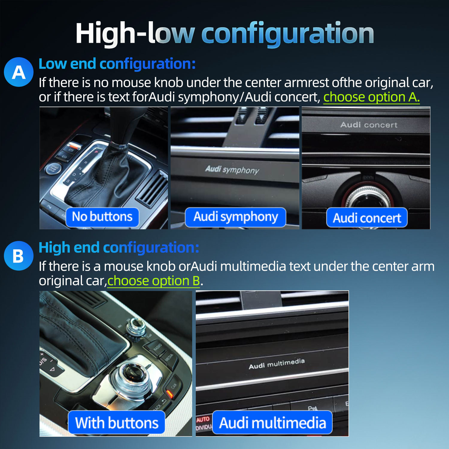 Suitable for Audi A4 A5 B8 Android car DVD navigation all-in-one machine with wireless Carplay and large screen playback