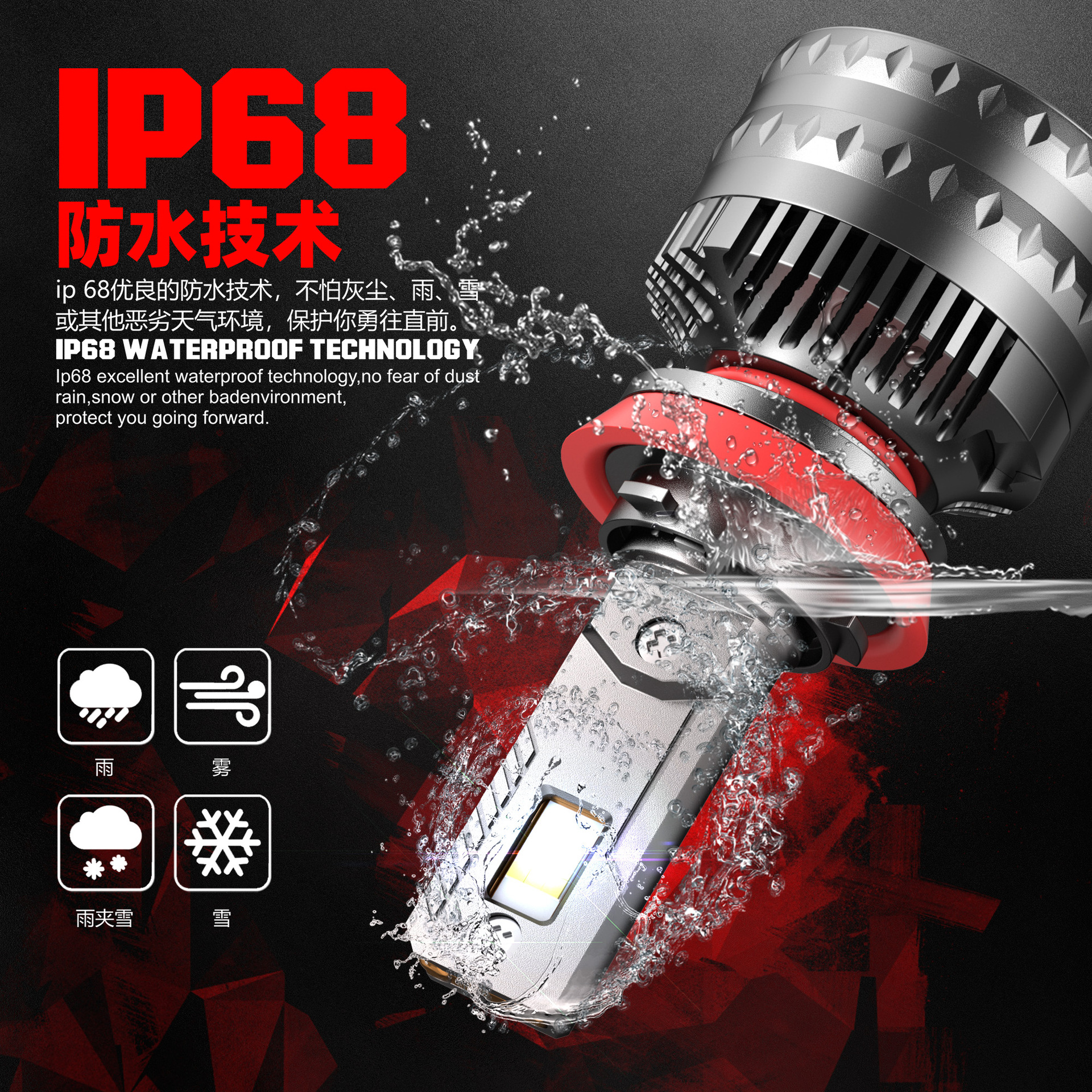 Cross-Border Supply of Automotive Led Headlights H7 H1 H4 9005 9012 Super Bright 100W High Power Headlights