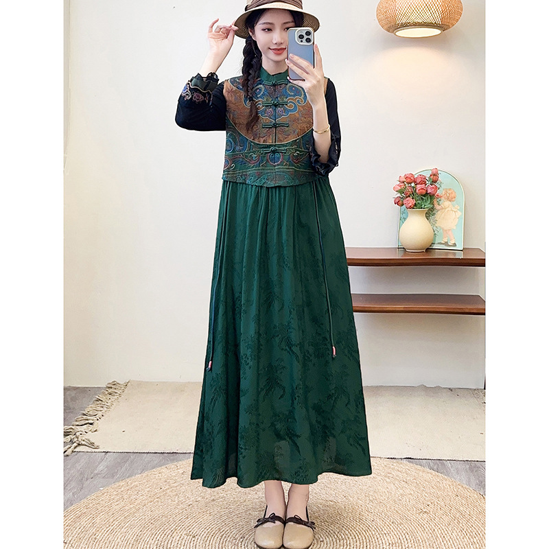 Autumn sleevless dress sleevless