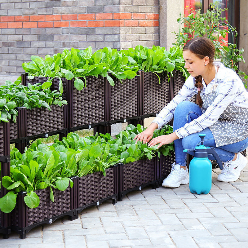 Roof Vegetables Balcony Basin Vegetables Planting box household indoor family outdoors Flower pot Large rectangle On behalf of