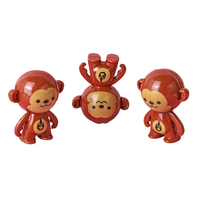 Vaso de dibujos animados giratoria truco mini mono lindo 45mm huevo torcido juguete para niños regalo puesto al por mayor