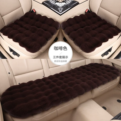 Lumbar Pillow Neck Pillow Bubble – Wool pad - front-seat-cushion-one-brown-plus-velvet-thickening-and-warmth
