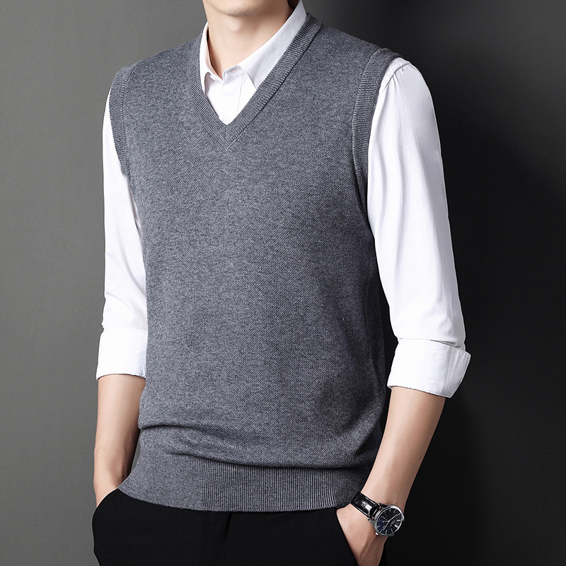 Demi-season knitted casual woolen vest sleevless