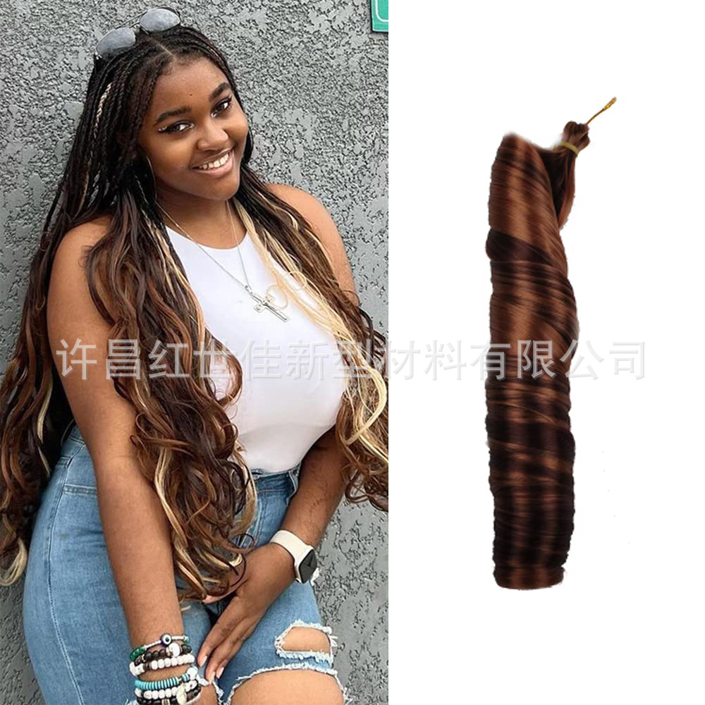 18 pulgadas francés onda floja crochet trenzas cabello africano peluca trenzas al por mayor