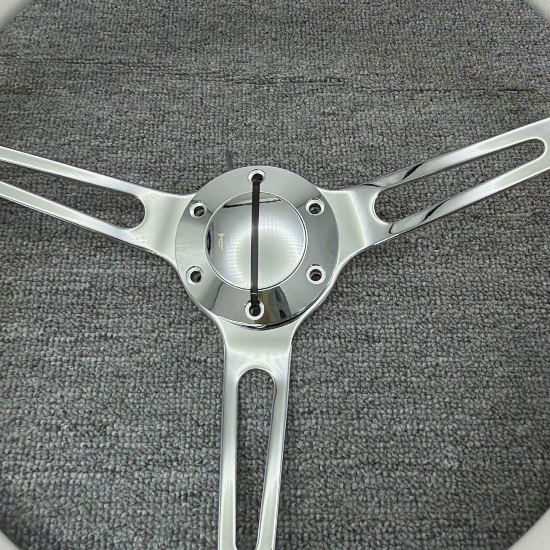 15inch White retro car steering wheel modification universal electroplated bracket ABS material racing steering