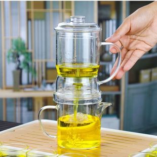 Kung Fu Tea Set Fully Automatic Lazy Tea Making Artifact Household Simple Heat-Resistant Glass Teapot Filter Teapot
