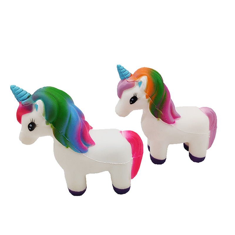 彩色独角兽飞马pu发泡玩具 定制LOGO颜色造型慢回弹玩具厂家销售|ms