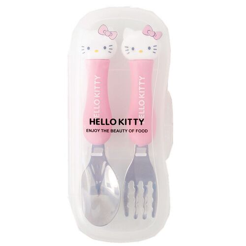 MY058 New cartoon children's tableware stainless steel two-piece set Sanrio portable tableware box fork and spoon set