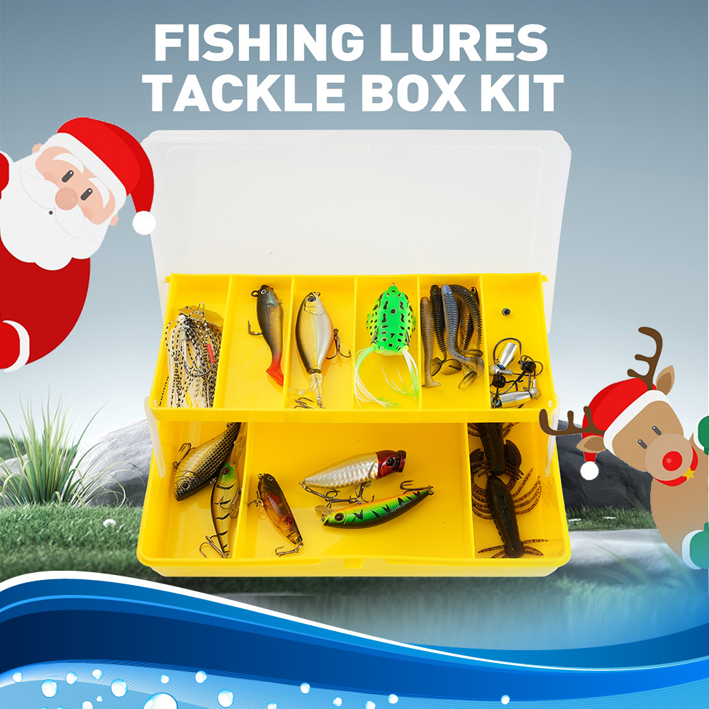 Cross-Border New Set of Fishing Gear, Lure Bait, Amazon Temu North American Classic Combination Set, Christmas Fishing Gear Set