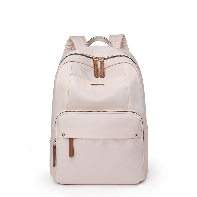 2024 nueva mochila casual para mujer de nailon, color sólido simple, mochila para computadora de gran capacidad, mochila de viaje ligera
