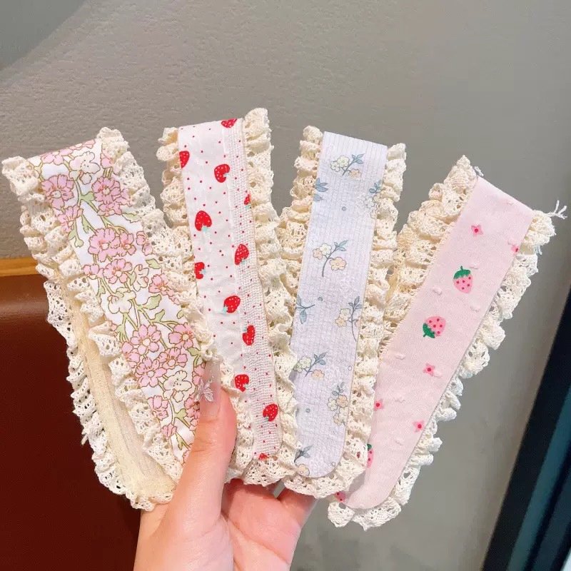 Korean-style knitted hair patch with a high-end, sweet look, pastoral-style hairband, headband for women with high forehead bangs