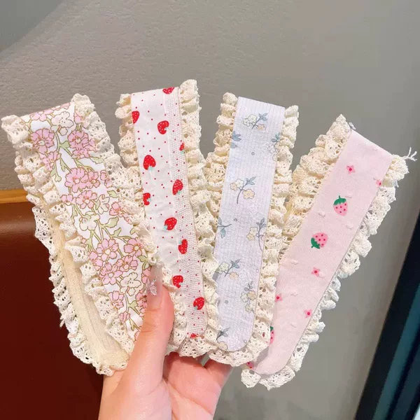 Korean-style knitted hair patch with a high-end, sweet look, pastoral-style hairband, headband for women with high forehead bangs