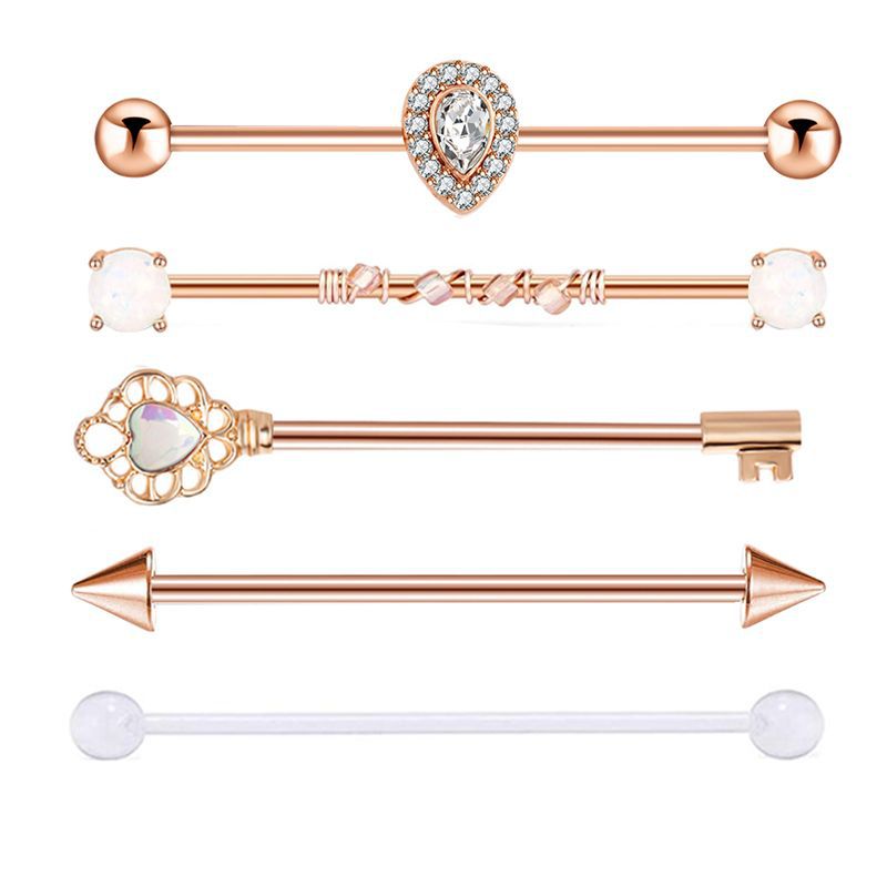 16G labret stud size and finish detail
