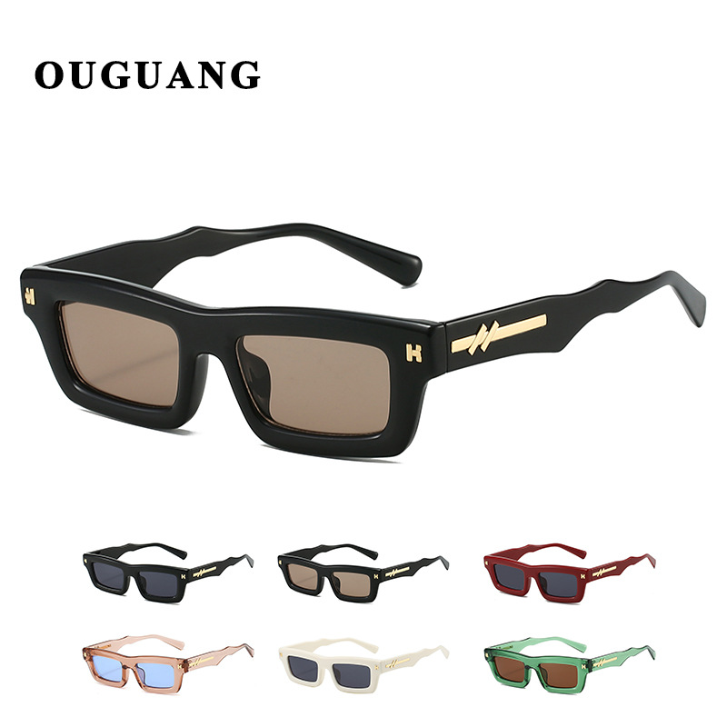 Nuevas gafas de sol de tendencia de moda de marco cuadrado de ojo de gato personalidad gafas de sol europeas y americanas pasarelas de celebridades de Internet gafas de sol de tiro callejero comercio exterior