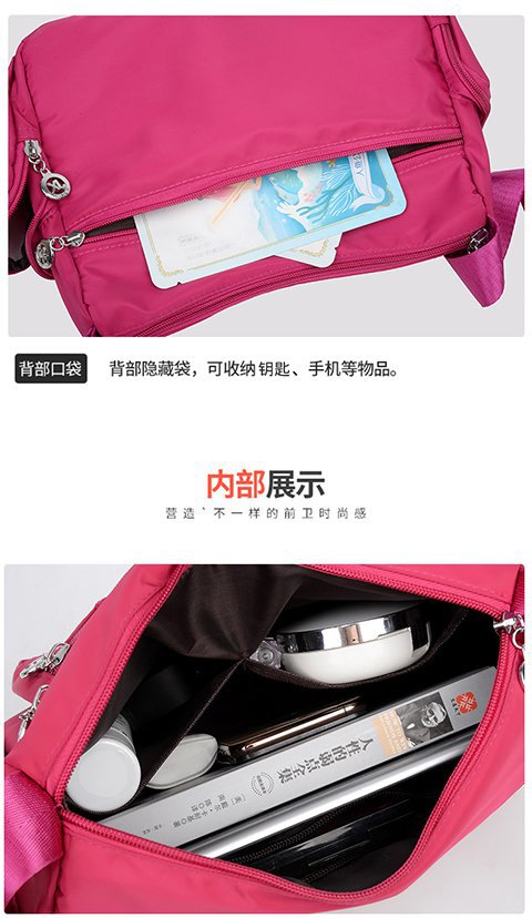 New multi-layered nylon bag, casual single-shoulder crossbody bag, trendy women's crossbody bag, cross-border one-piece delivery worldwide undefined