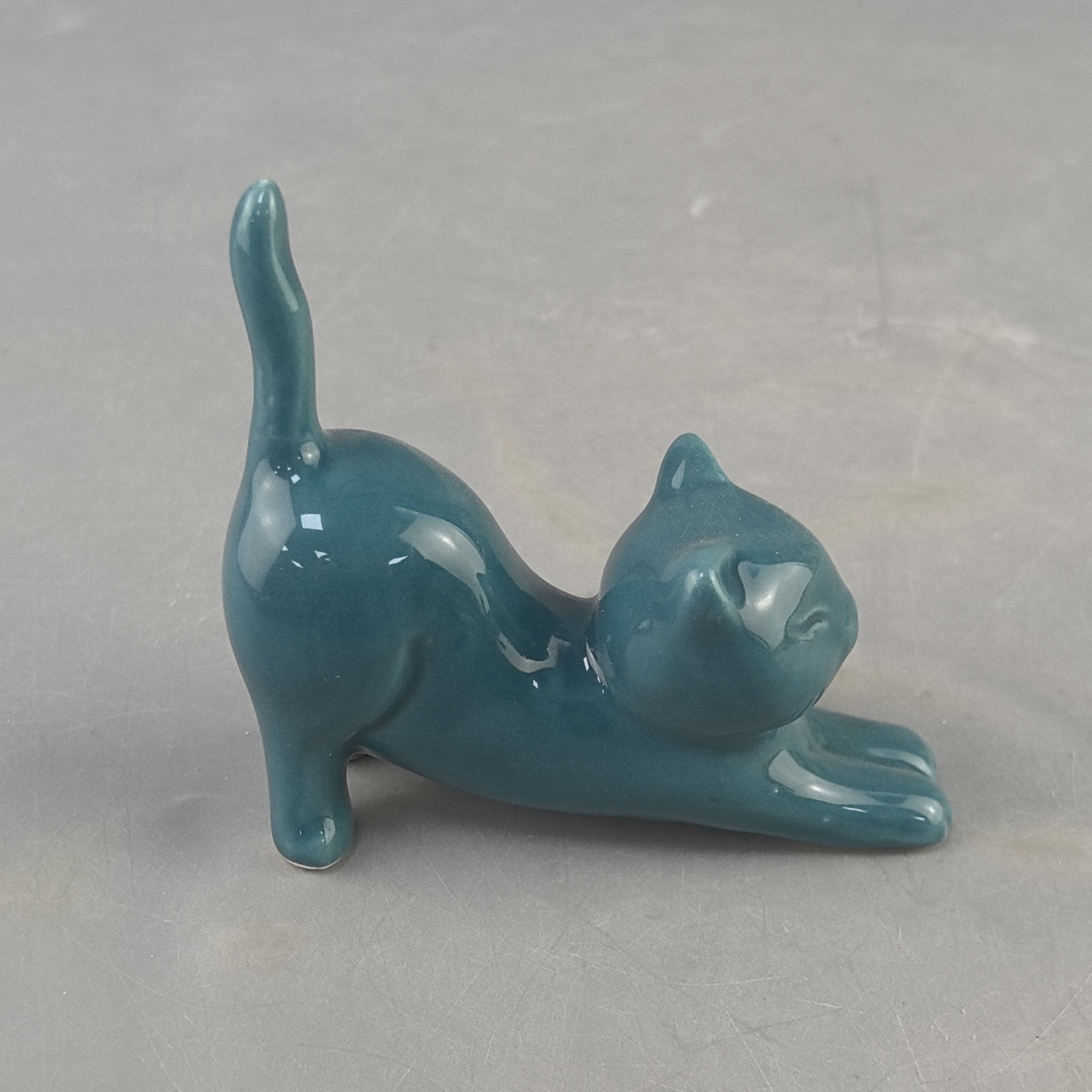 Decoración de gatito de cerámica creativa escritorio porche mesa de té decoración suave estudio gatito bailar encantador regalo artesanía