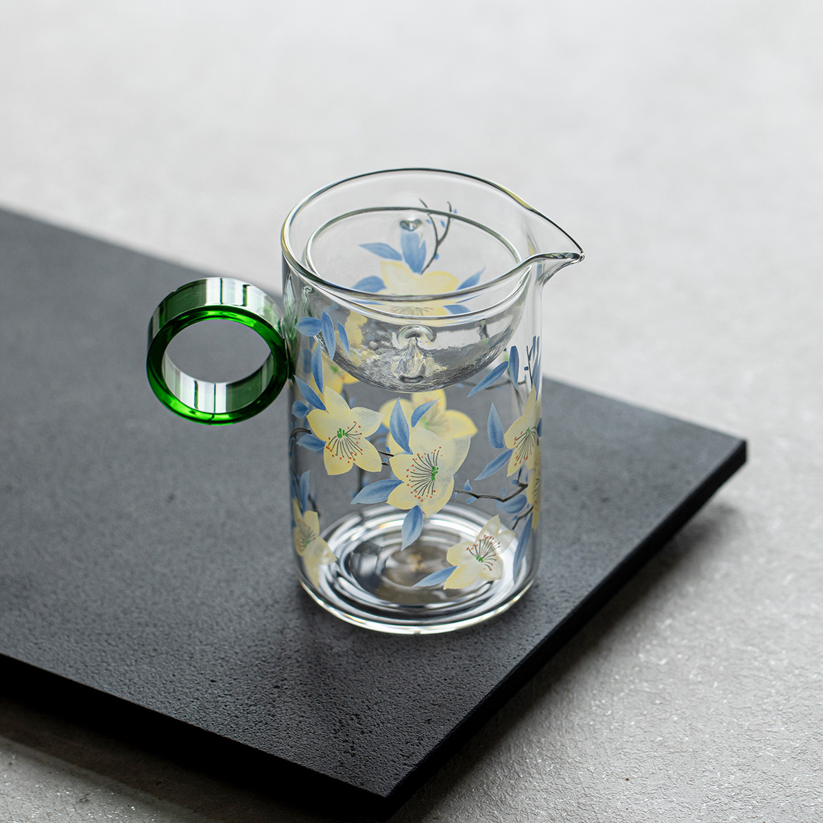 高硼硅公道杯耐高温透明玻璃专业泡茶公杯茶海茶水分离飘逸日式