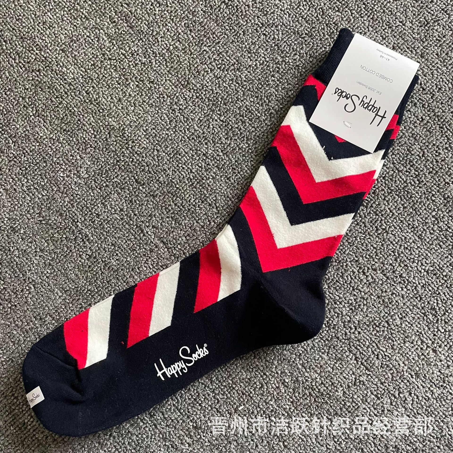 Happy socks新品高品质ハイレザー男性ソックススウェーデンコットンソックスファッションソックスカップルinsロング美脚ソックス