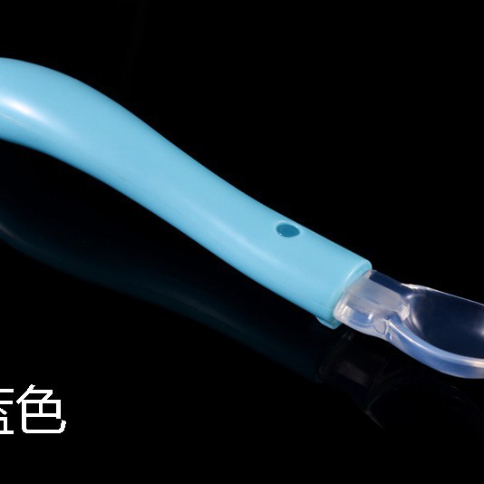 Suministro directo de fábrica niños alimentación vajilla bebé silicona cuchara bebé cabeza suave sopa cuchara bebé cuchara