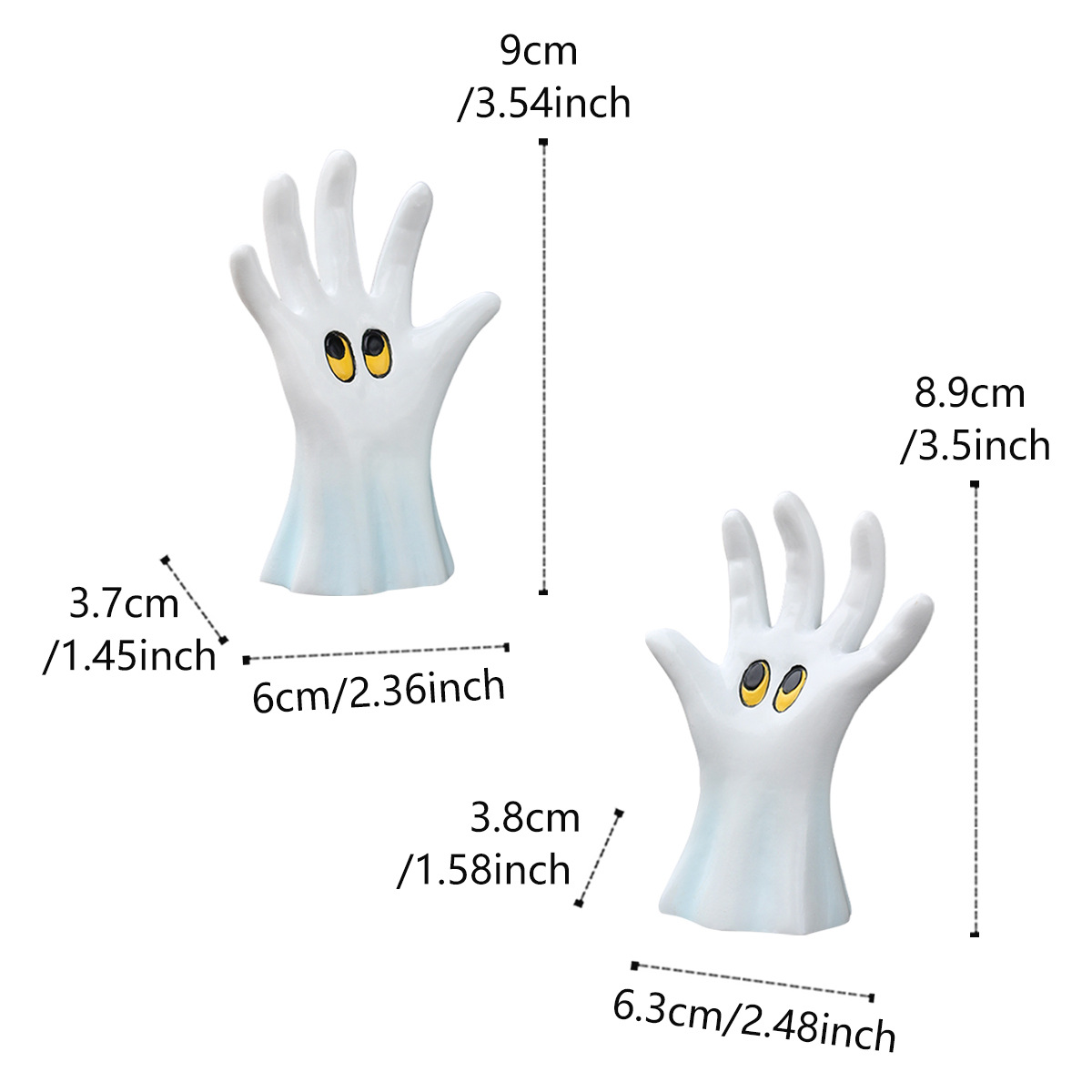 New Halloween Ghost Gloves Two Decorations  Ghost Festival Cute Style Atmosphere Horror Dark Props Ready 