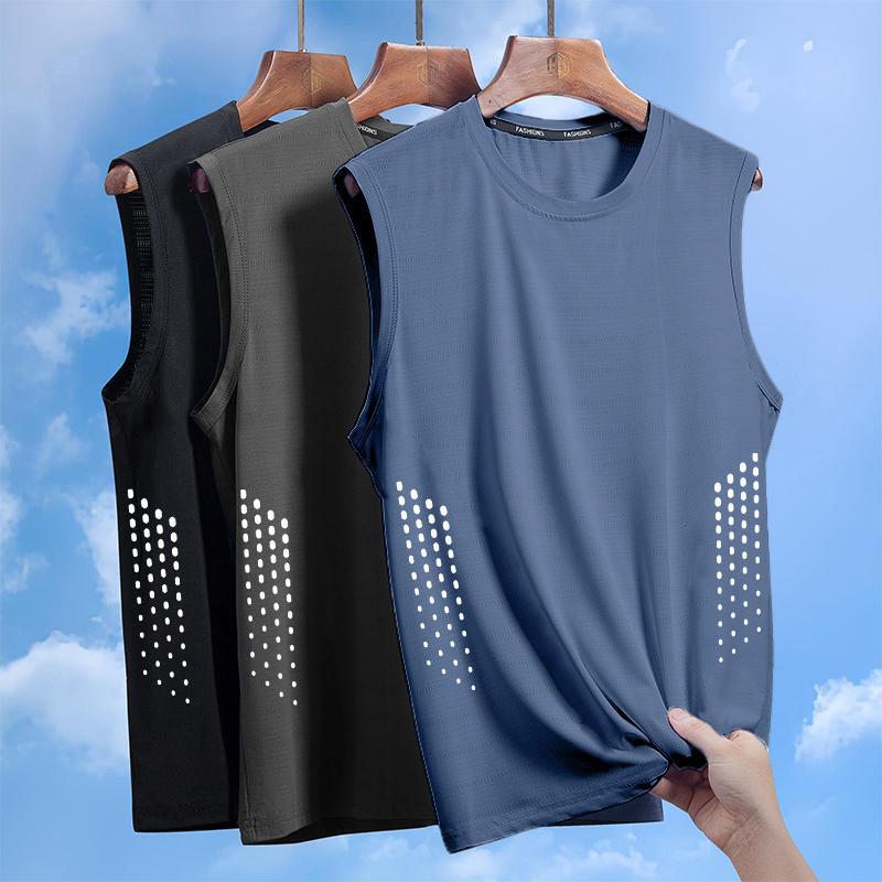 Men's sports vest 2026 new basketball jersey ice silk breathable quick-dry top fitness sleeveless trendy tank top