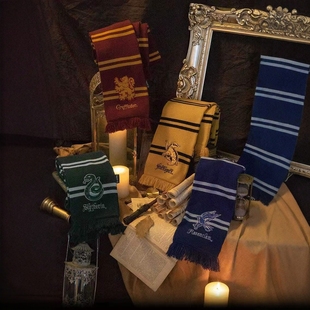 Harry Potter Scarf Hermione Joint Surrounding New Embroidered Thickened Warm Neck Hogwarts Gryffindor